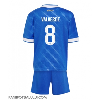 Real Madrid Federico Valverde #8 Echipament de Fotbal Replică 2025-26 Copii Treilea (+ Șorturi)